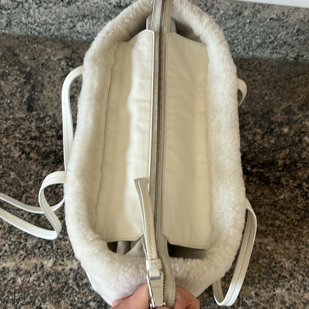 Miu Miu Wool Fur Seqiun Logo Bag - Picture 15 of 16